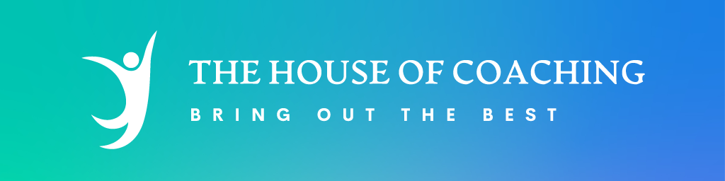 The House of Coaching - White logo on gradient background